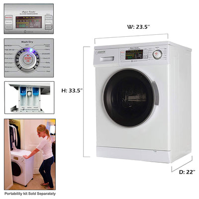 Equator Super Combination Vent/Ventless Home Washing Machine Dryer Unit, White