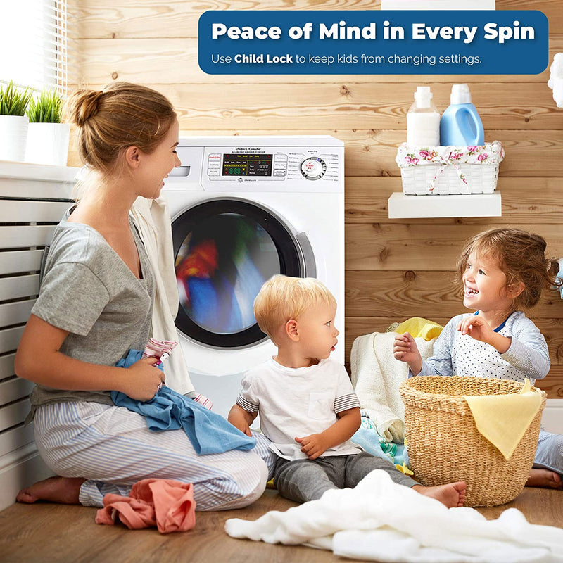 Equator Super Combination Vent/Ventless Home Washing Machine Dryer Unit, White