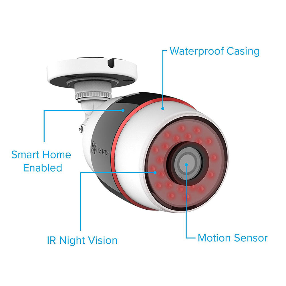 EZVIZ Husky Wi-Fi 1080p HD Weatherproof Night Vision Security Camera (Open Box)