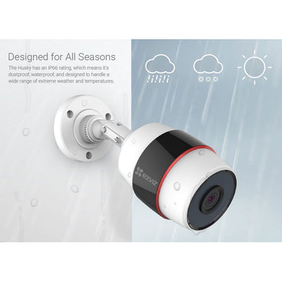 EZVIZ Husky Wi-Fi 1080p HD Weatherproof Night Vision Security Camera (Open Box)