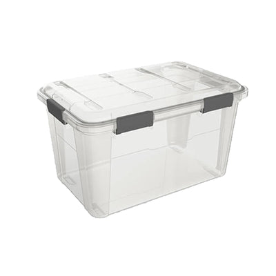 Ezy Storage Weather Proof 13 Gallon Plastic Storage Container Bin Box w/ Lid