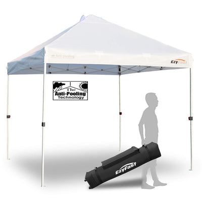 EzyFast 10 x 10 Foot Pop Up Canopy for Rain or Shine w/ Carry Bag (Open Box)