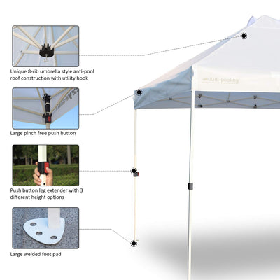 EzyFast 10 x 10 Foot Pop Up Canopy for Rain or Shine w/ Carry Bag (For Parts)