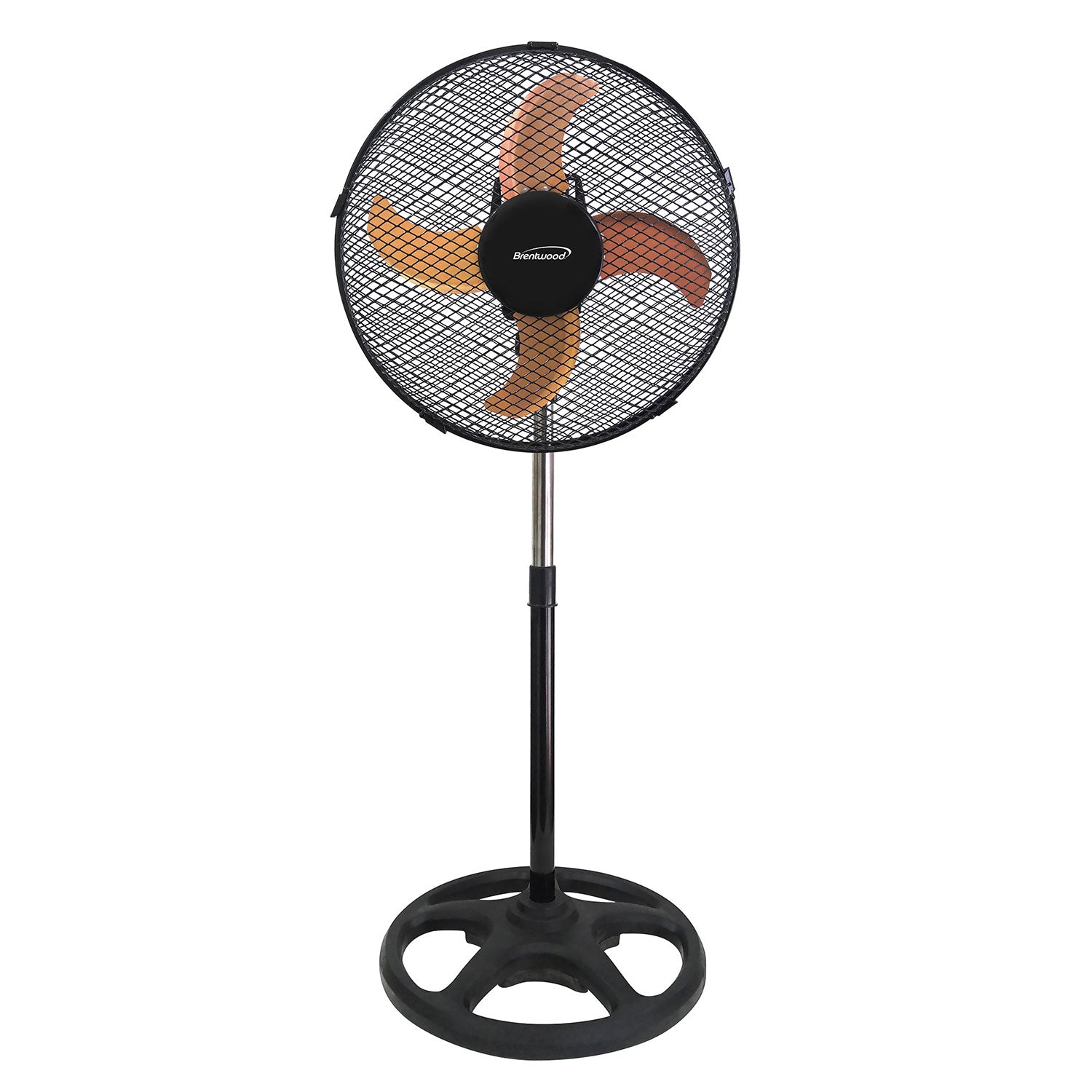 Brentwood 3 Speed Whisper Quiet Oscillating 12" Adjustable Stand Fan,Black(Used) - VMInnovations