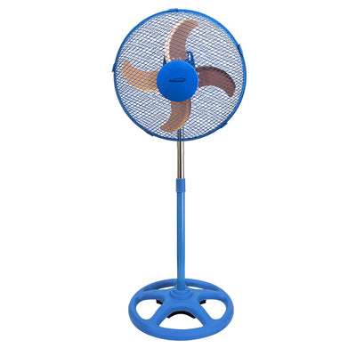 Brentwood 3 Speed Whisper Quiet Oscillating 12 Inch Adjustable Stand Fan, Blue