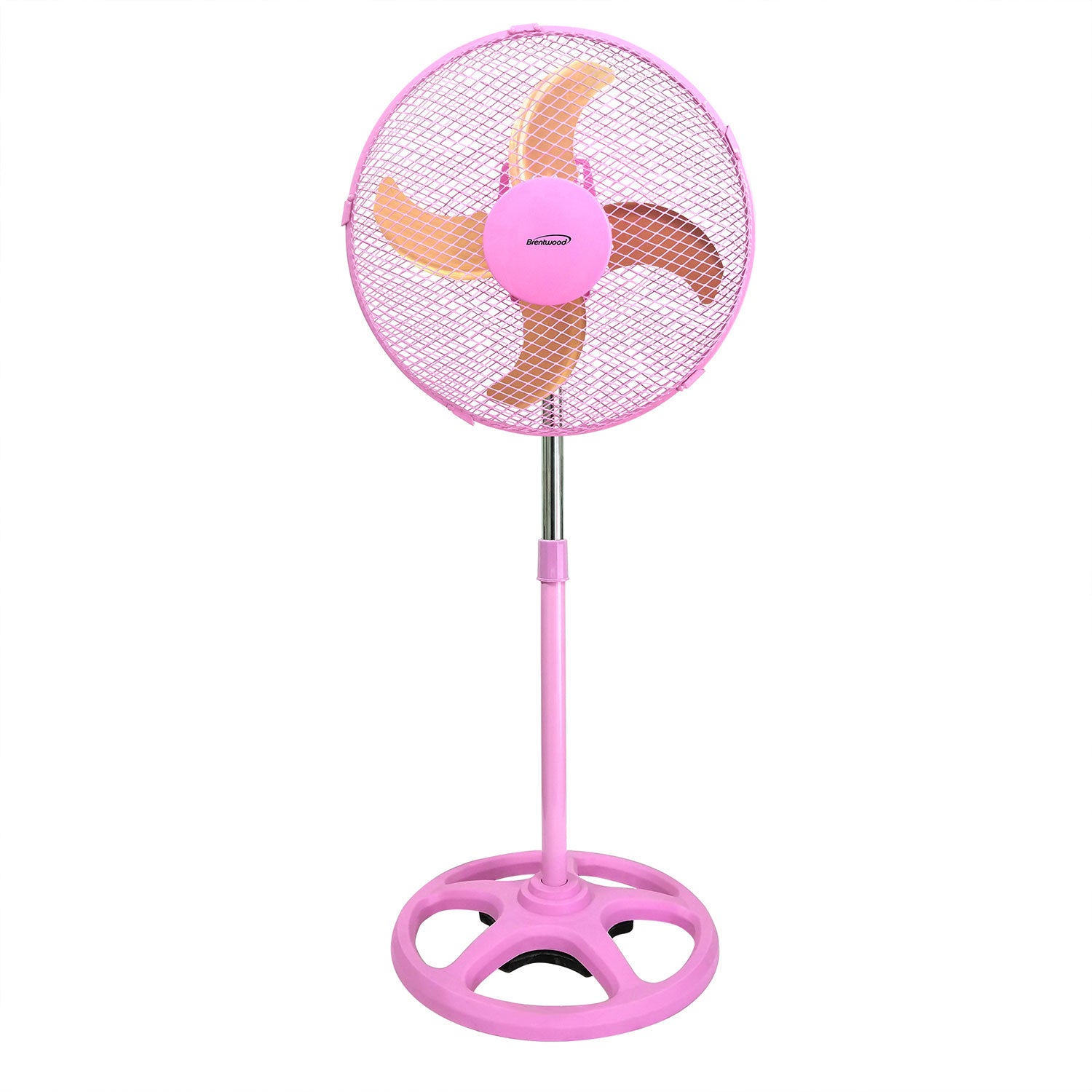 Brentwood 3 Speed Whisper Quiet Oscillating 12" Adjustable Stand Fan (Open Box)