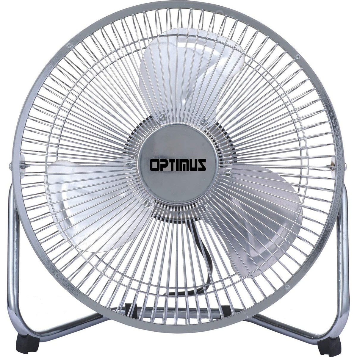 Optimus Heavy Duty Aluminum 9 In 2 Speed Industrial Grade Fan, Chrome (Open Box)