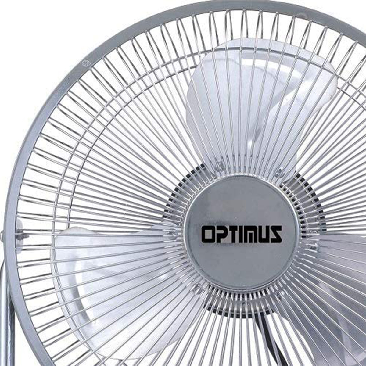 Optimus Heavy Duty Aluminum 9 In 2 Speed Industrial Grade Fan, Chrome (Open Box)