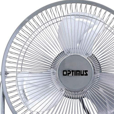 Optimus Heavy Duty Aluminum 9 In 2 Speed Industrial Grade Fan, Chrome (Open Box)