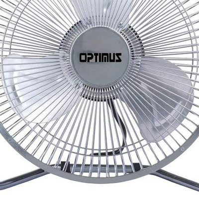 Optimus Heavy Duty Aluminum 9 In 2 Speed Industrial Grade Fan, Chrome (Open Box)