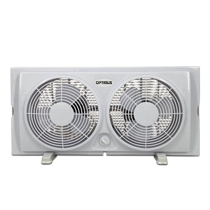 Optimus 2 Speed Versatile 7 Inch Cool Air Home Twin Window Fan (Open Box)