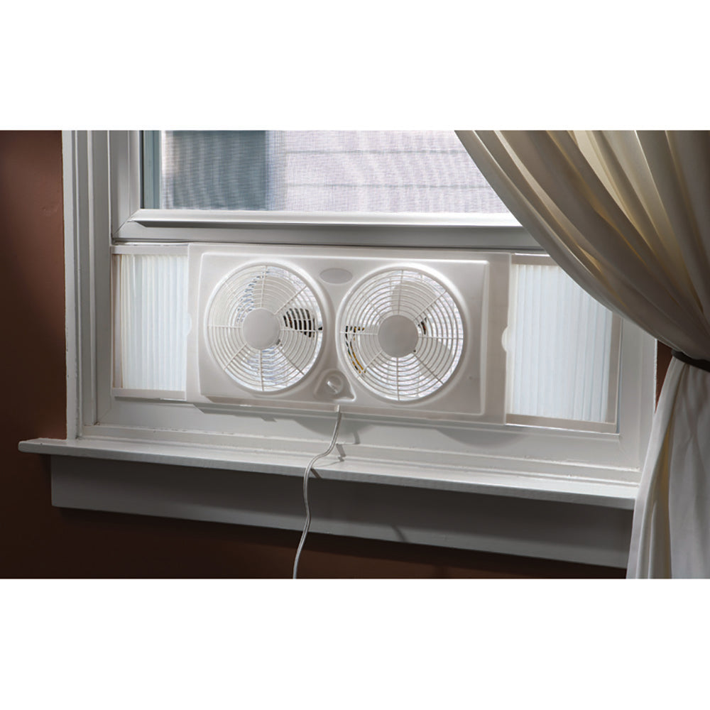 Optimus F-5280 Powerful 2 Speed Versatile 7 Inch Cool Air Home Twin Window Fan