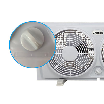 Optimus F-5280 Powerful 2 Speed Versatile 7 Inch Cool Air Home Twin Window Fan