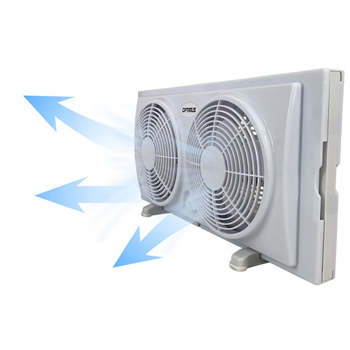 Optimus 2 Speed Versatile 7 Inch Cool Air Home Twin Window Fan (Open Box)