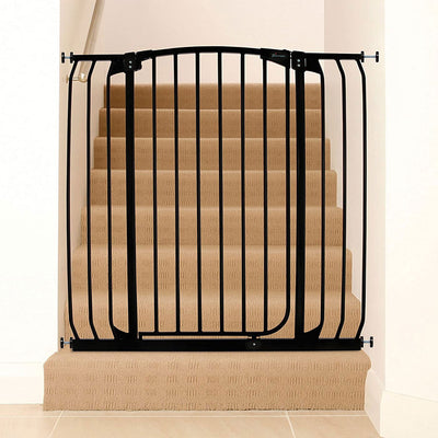 Dreambaby F191B Chelsea Extra Tall 38 to 42.5" Auto Close Baby & Pet Gate, Black - VMInnovations