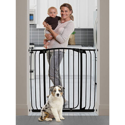 Dreambaby F191B Chelsea Extra Tall 38 to 42.5" Auto Close Baby & Pet Gate, Black - VMInnovations