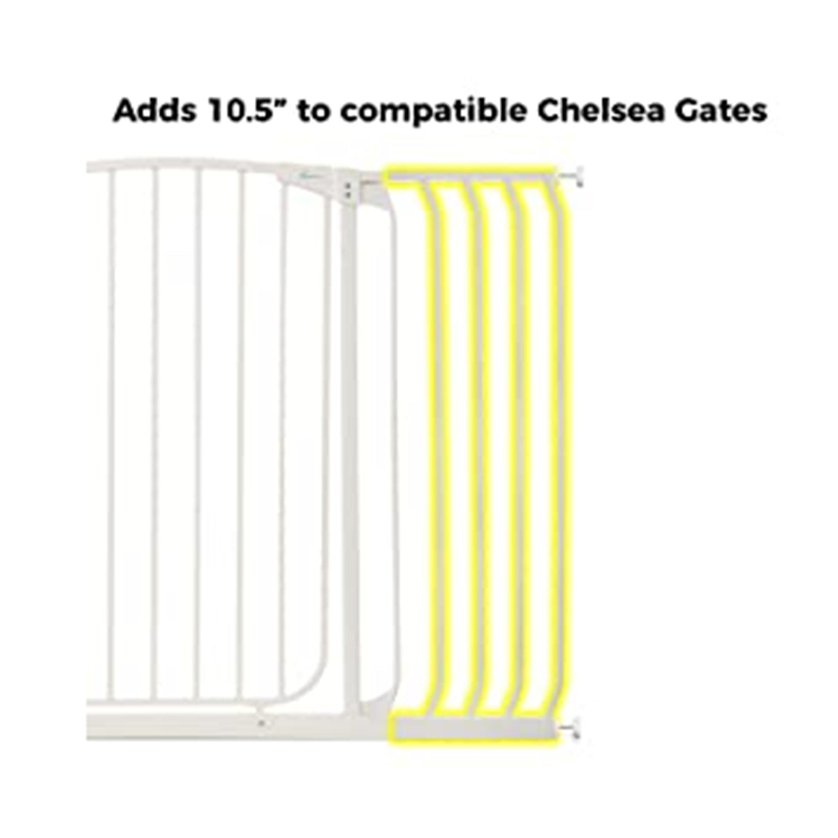 Dreambaby Chelsea 10.5 Inch Extra Tall Baby and Pet Safety Gate Extension, White - VMInnovations