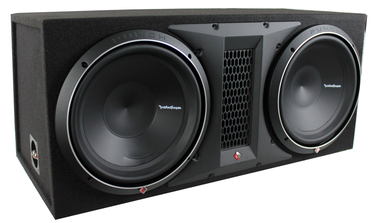Rockford Fosgate 12 Inch 2400 Watt Dual Loaded Subwoofer Sub Enclosure (4 Pack)