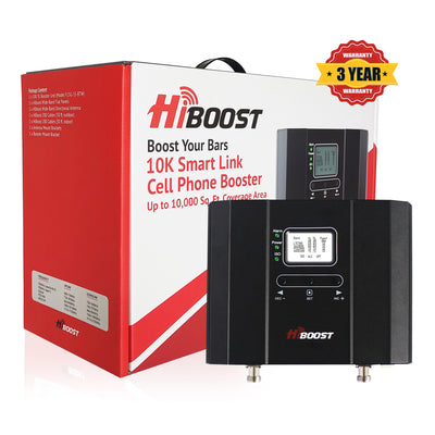 Hiboost 10K Smart Link 3G 4G LTE Wireless Cell Phone Signal Booster (Open Box)