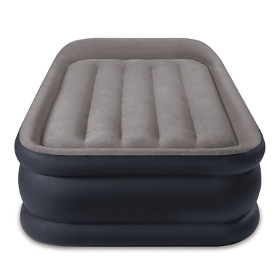Intex Dura Beam Deluxe Pillow Rest Raised Airbed w/ Built in Pump, Twin (4 Pack) - VMInnovations