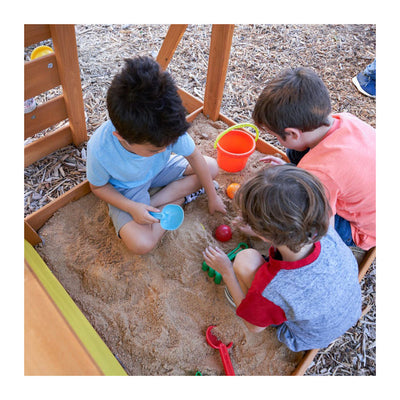 KidKraft Wooden Cedar Discovery Swing Set/ Playset with Climbing Wall (Open Box)