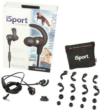 Monster iSport Immersion In-Ear Headphones Earbuds w/ ControlTalk - Black