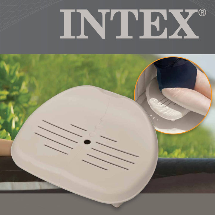 Intex Slip Resistant Hot Tub Seat 2 Pack and Cup Holder/Refreshment Tray 2 Pack - VMInnovations