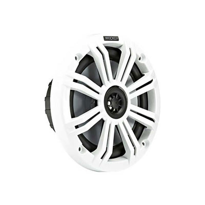 Kicker KM 6.5" Marine Marvel UV Treated Speakers, Black/White Grilles (2 Pair)