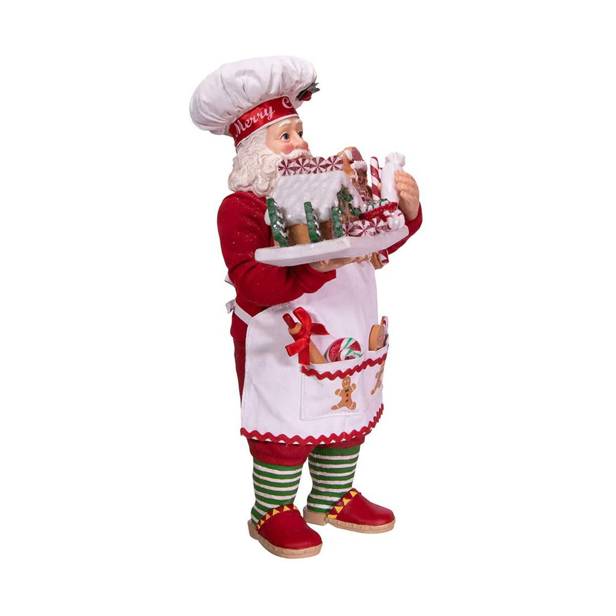 Kurt Adler 10.5" Fabriche Gingerbread Chef Santa Christmas Figurine (Open Box)