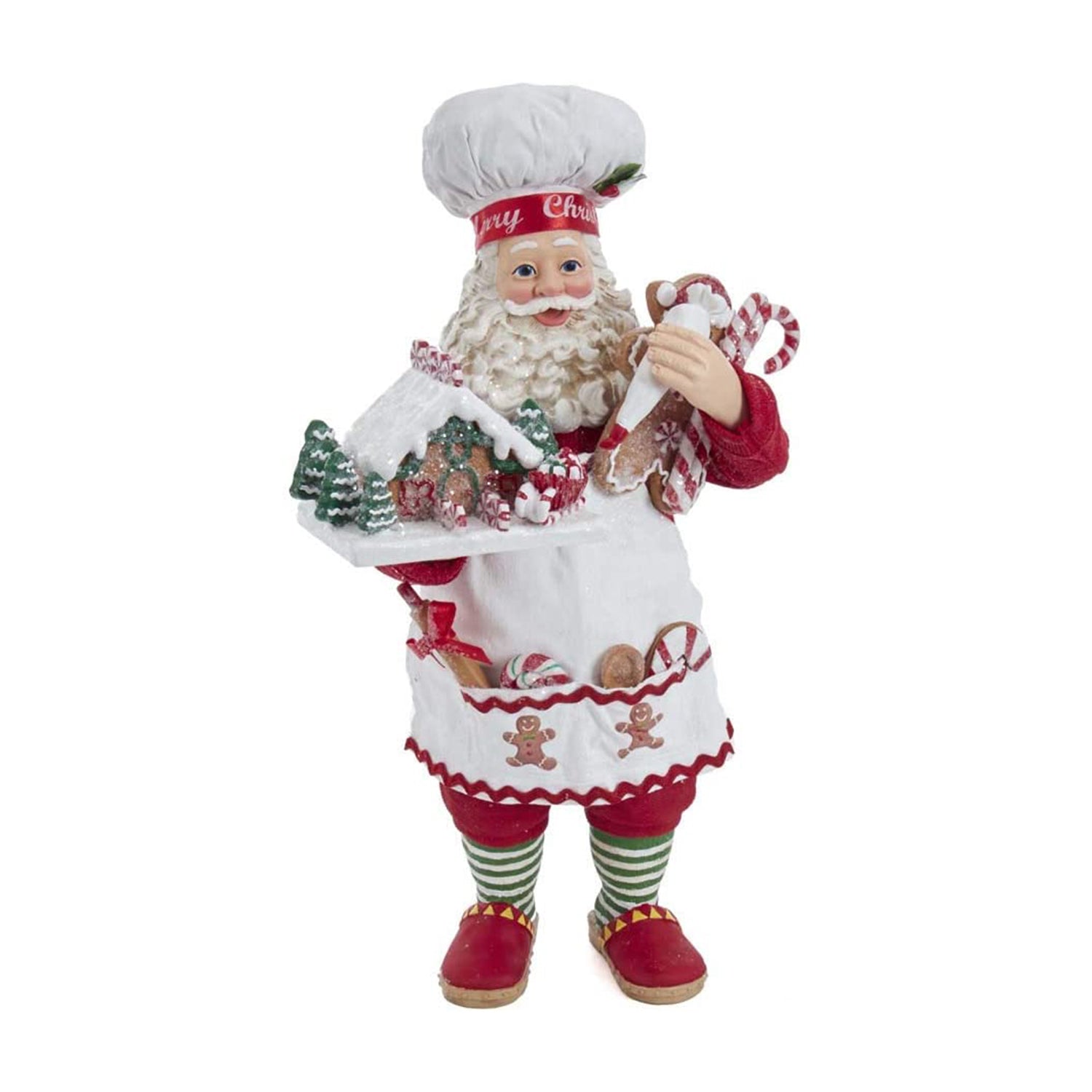 Kurt Adler 10.5" Fabriche Gingerbread Chef Santa Christmas Figurine (Open Box)