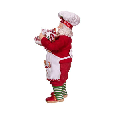 Kurt Adler 10.5" Fabriche Gingerbread Chef Santa Christmas Figurine (Open Box)
