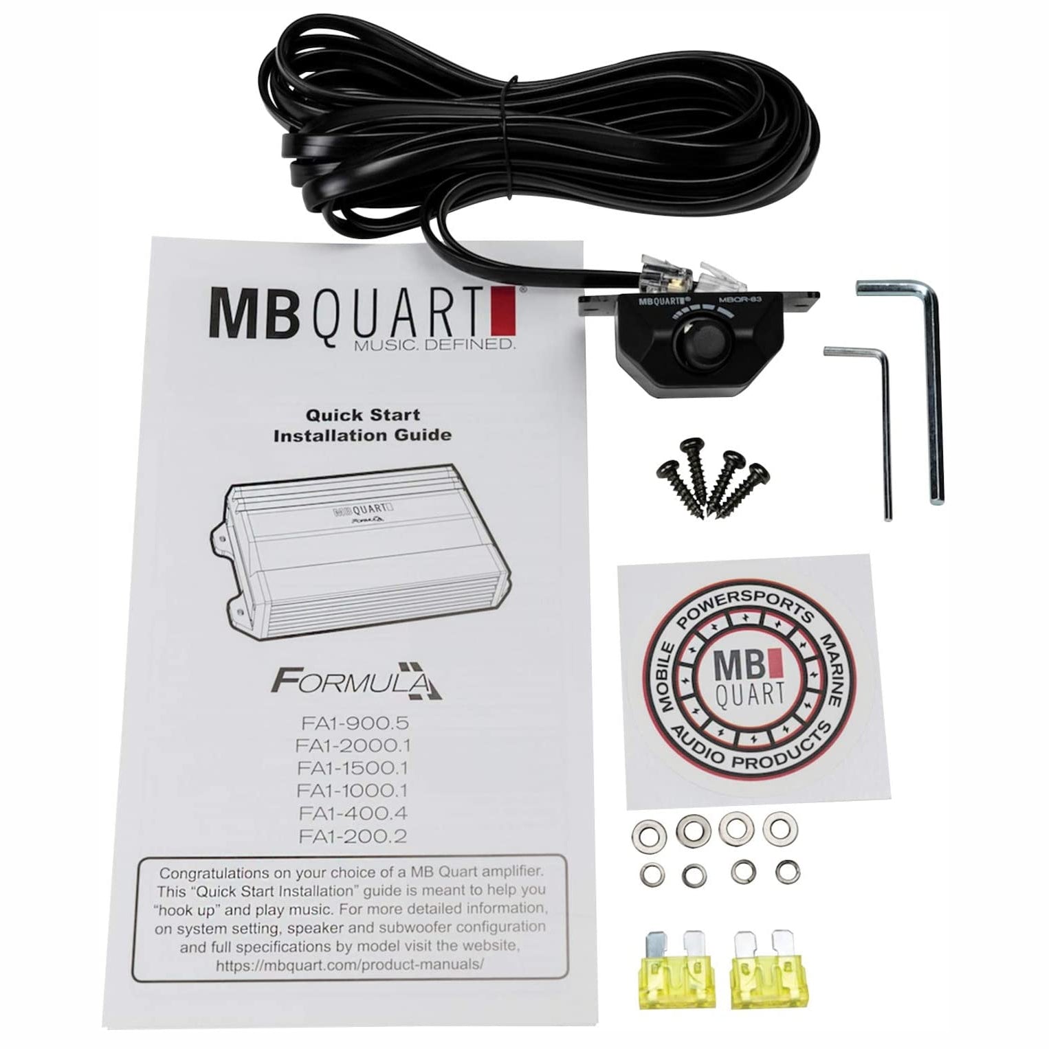 MB Quart  Formula Class AB 4 Channel 400W Car Audio Amplifier, Black (Used)