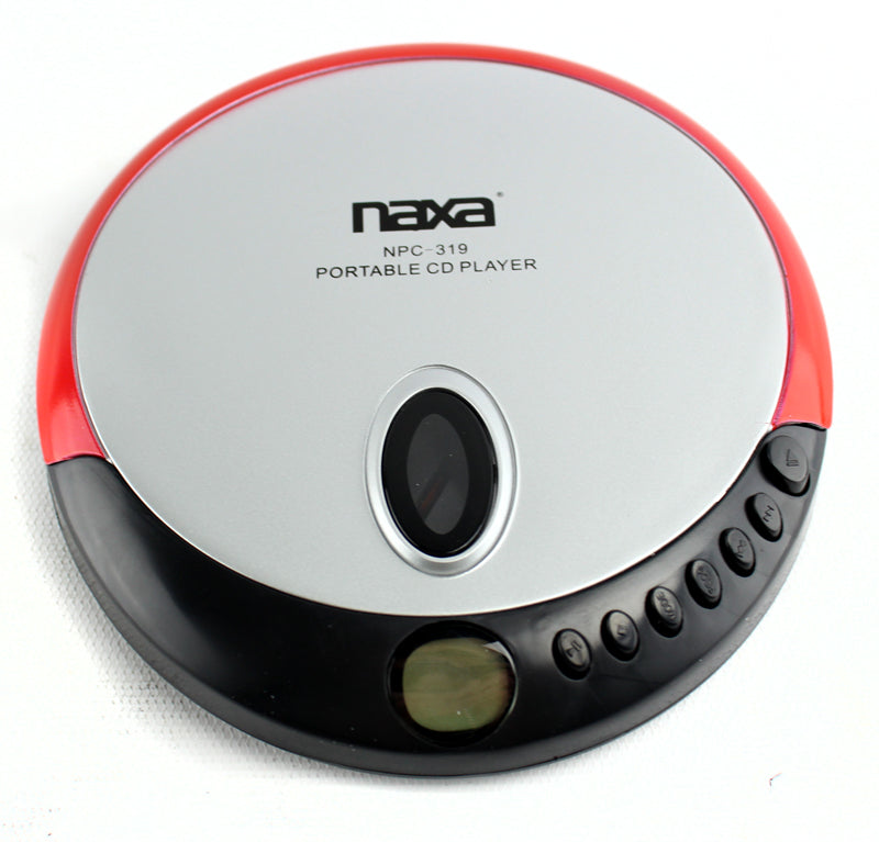 Naxa NX-319 Portable CD Player w/Earbuds Red NPC-319