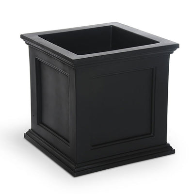 Mayne Fairfield Large 20 In Square Plastic Flower Planter Box, Black (Open Box)