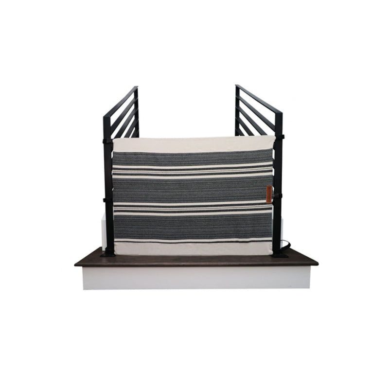 The Stair Barrier 42-52 Inch Baby & Pet Gate, Lined Black (Open Box)