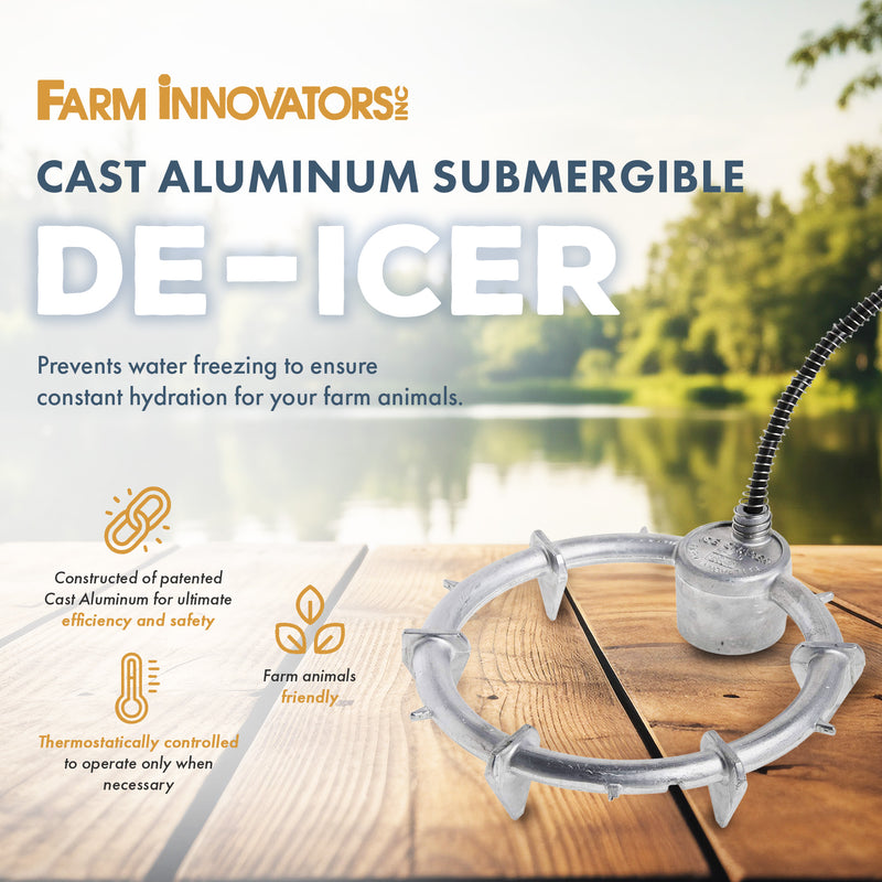 Farm Innovators H-409 Ice Chaser 1000 Watt Cast Aluminum Floating Tank Deicer