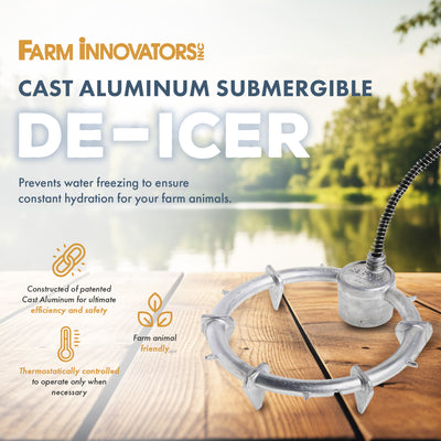 Farm Innovators H-409 Ice Chaser 1000 Watt Cast Aluminum Floating Tank Deicer