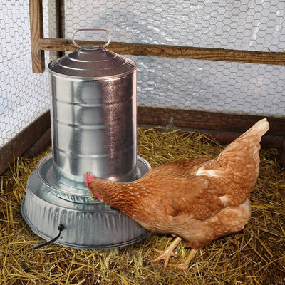 Farm Innovators 125W Heated Base for Double Wall Metal Poultry Founts, Metallic