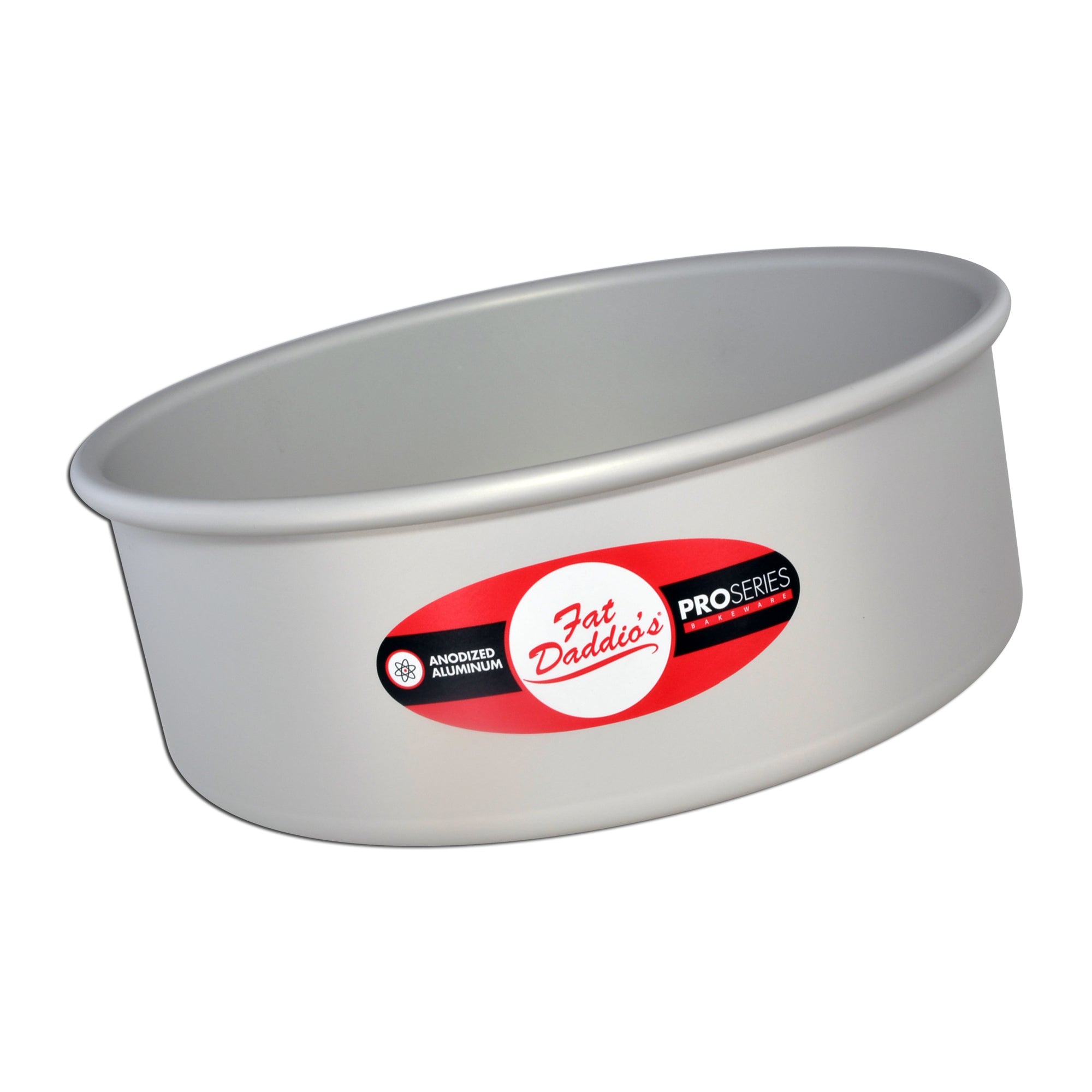 Fat Daddio's Anodized Aluminum Round Cake Pan with Solid Bottom (3 Sizes)