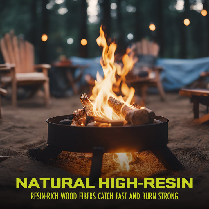 Sun Joe 40 Lb Fatwood Fire Starter Sticks for Fireplace, Wood Stove & Grill Use