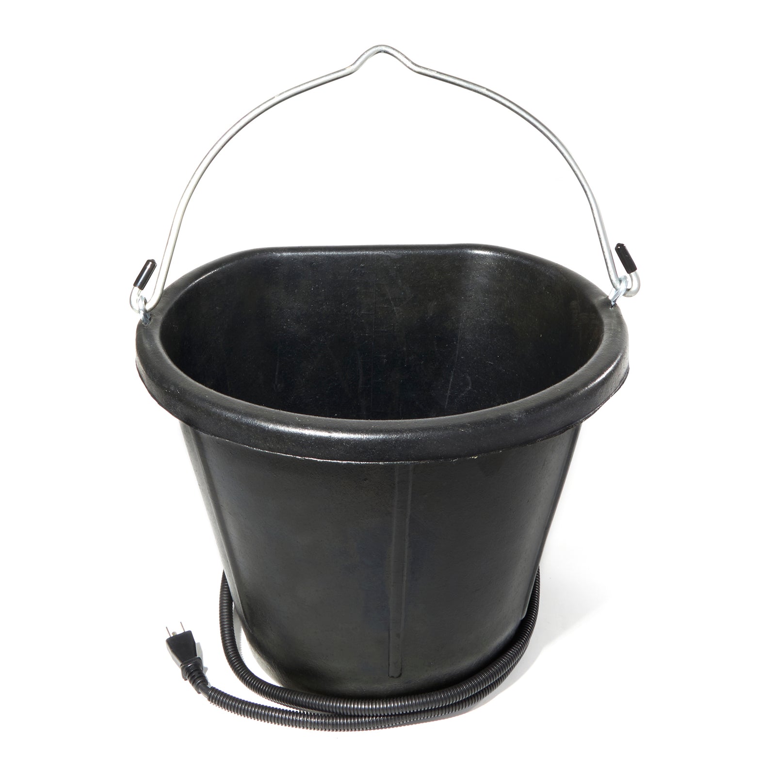 Farm Innovators 18 Qt Rubber Flat Back Heated Bucket w/Guard, 90 Watt (Open Box) - VMInnovations