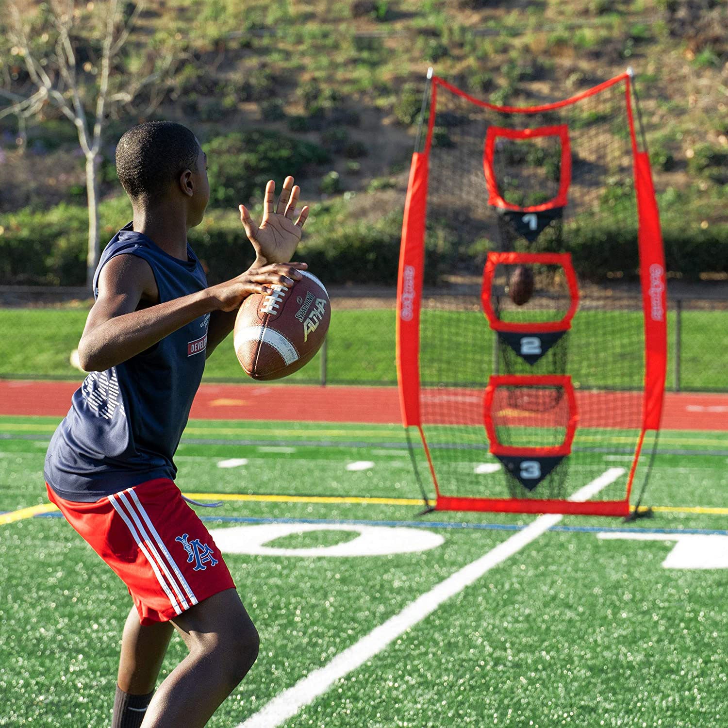 GoSports Vertical 8 X 4 Quarterback Training Net w/ 3 Target Pockets (Open Box) - VMInnovations