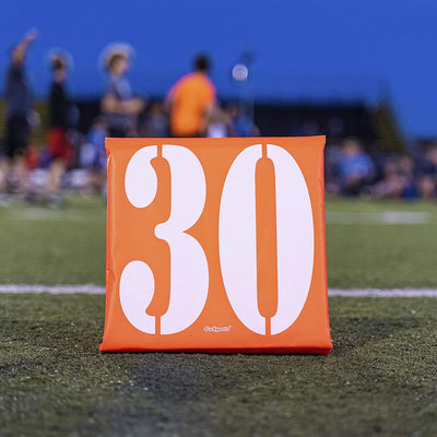 GoSports Football Field Yard Line Number Markers, Set of 11, Orange (Open Box) - VMInnovations