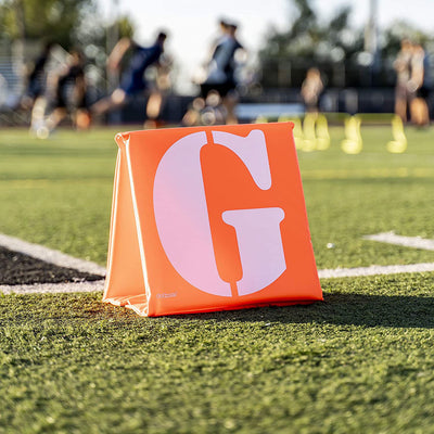 GoSports Football Field Yard Line Number Markers, Set of 11, Orange (Open Box)