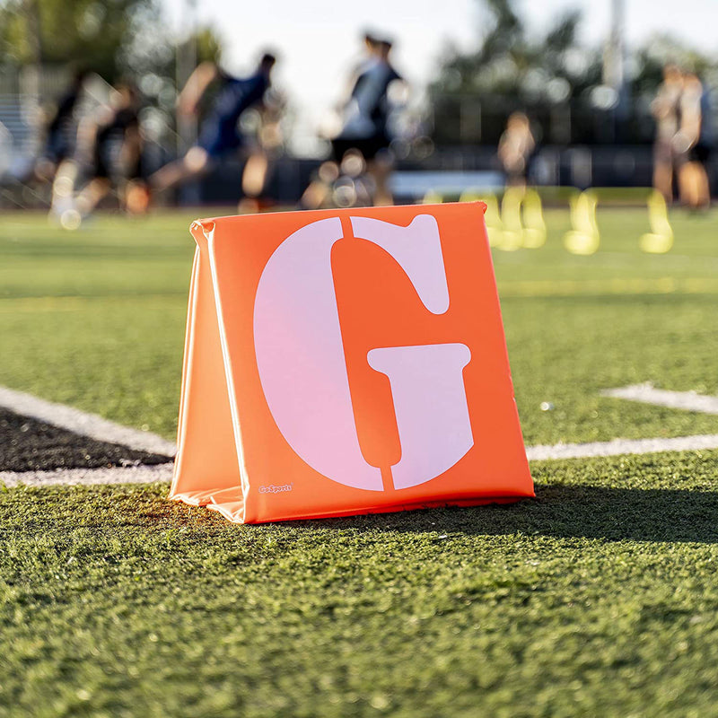 GoSports Football Field Yard Line Number Markers, Set of 11, Orange (Open Box)