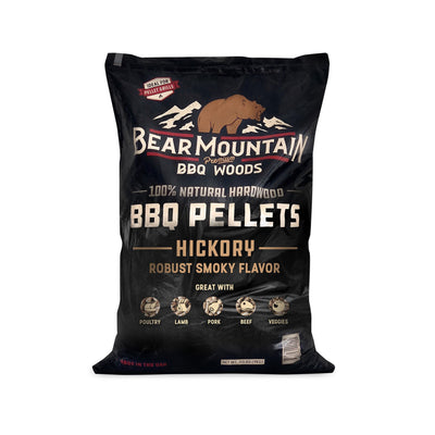 Bear Mountain BBQ All-Natural Hardwood Hickory Smoker Pellets, 40 Lb (2 Pack)