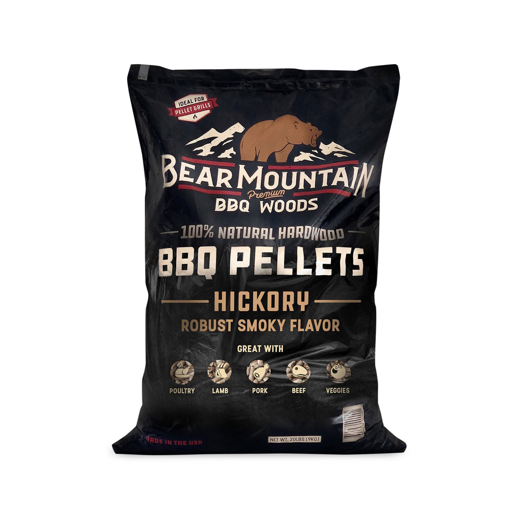 Bear Mountain BBQ All-Natural Hardwood Hickory Smoker Pellets, 40 Lb (4 Pack)