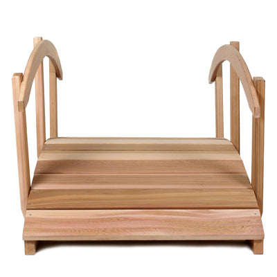 All Things Cedar FB72-R 6 Foot Bridge with Hand Rails, 72 x 36 x 54 Inches