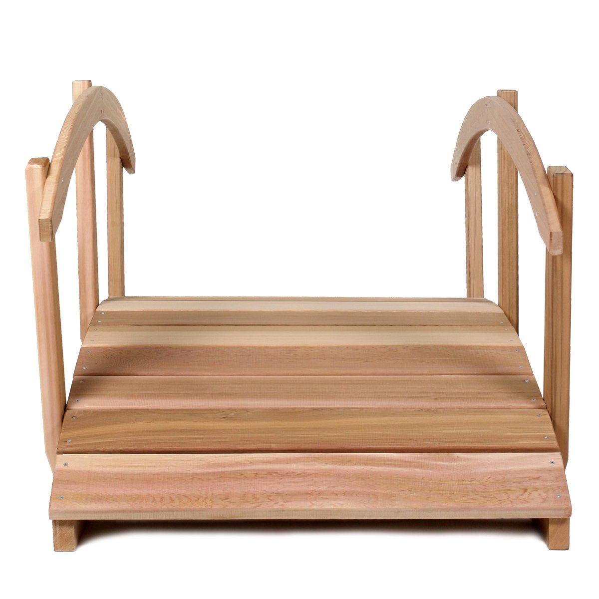 All Things Cedar 6 Foot Bridge with Hand Rails, 72 x 36 x 54 Inches (Open Box)