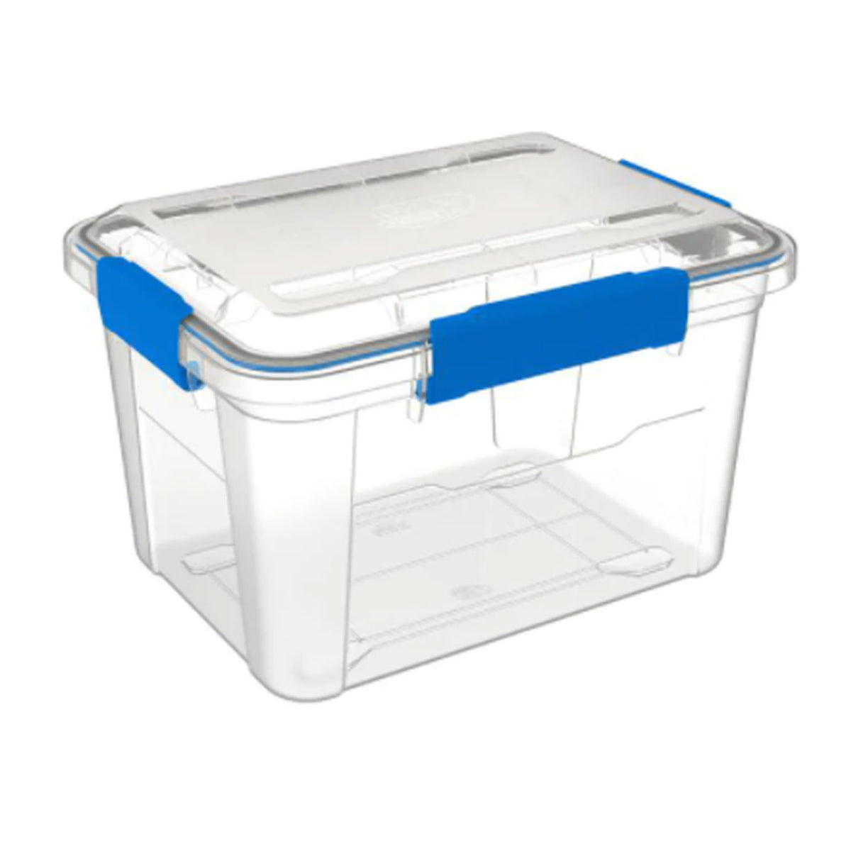 Ezy Storage IP67 Rated 18 Liter Waterproof Plastic Storage Tote with Lid, Clear - VMInnovations